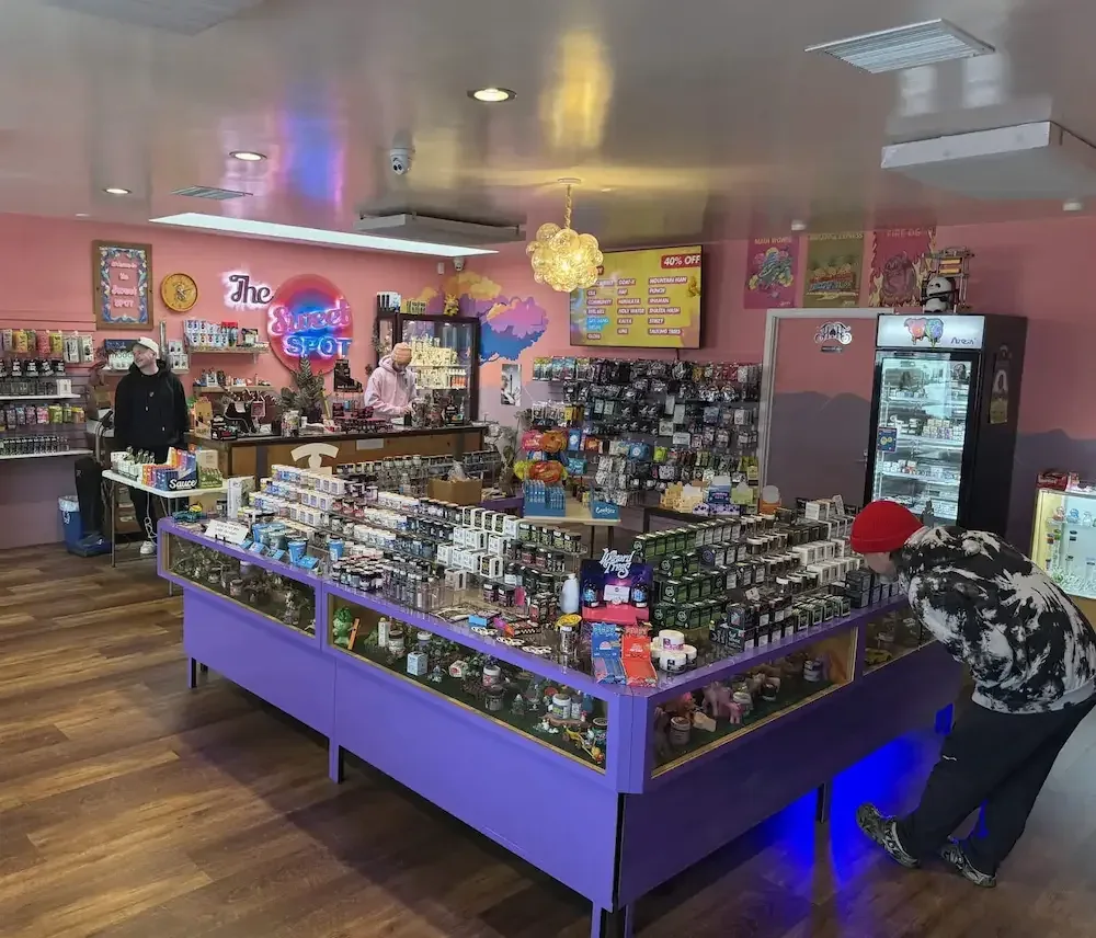 Interior view of The Sweet Spot cannabis dispensary in Santa Rosa